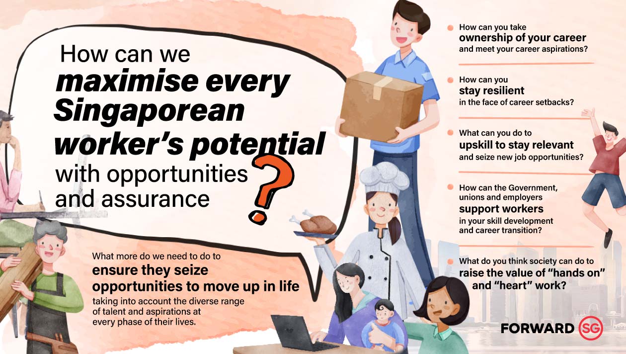 How can we maximise every Singaporean worker's potential with opportunities, and assurance?
