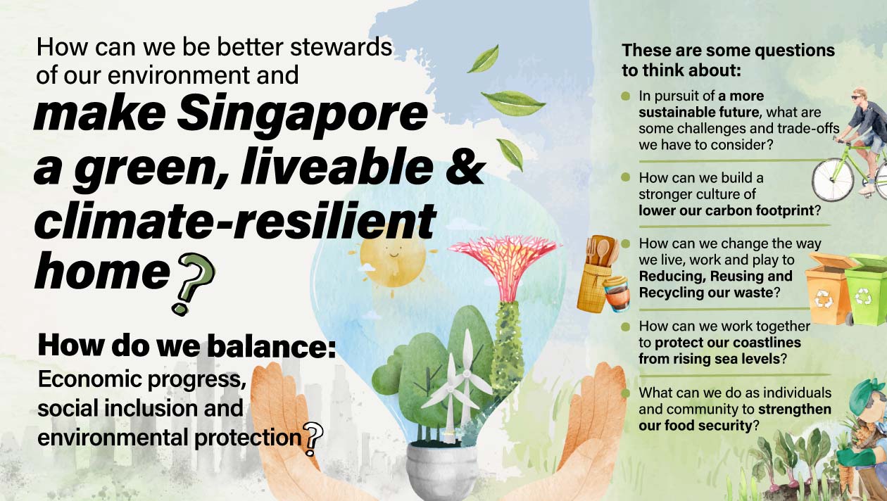 How can we be better stewards of our environment and make Singapore a green, liveable and climate-resilient home?