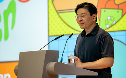 DPM Wong delivering his opening remarks at the launch of Go Green SG on 30 June 2023.