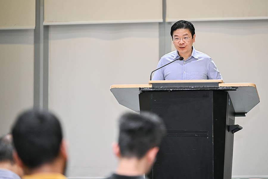 Deputy Prime Minister, Lawrence Wong giving his opening remarks at the Citizens’ Panel