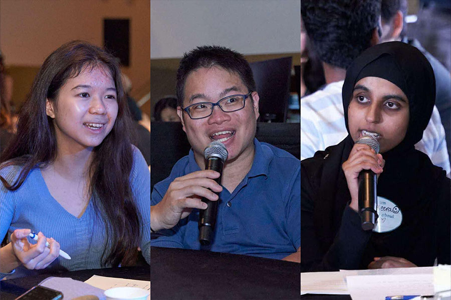 Participants sharing their views on youth's participation in policy-making at the National Youth Dialogue