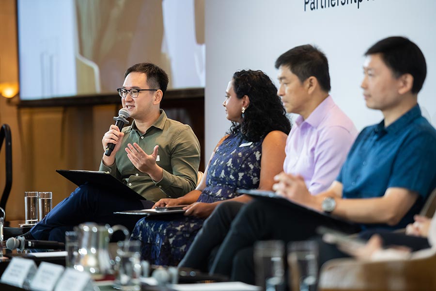Mr Jack Moy, CEO of Sustenir, giving his insights on tackling food security in a sustainable way. Credit: MCI / Syafiq