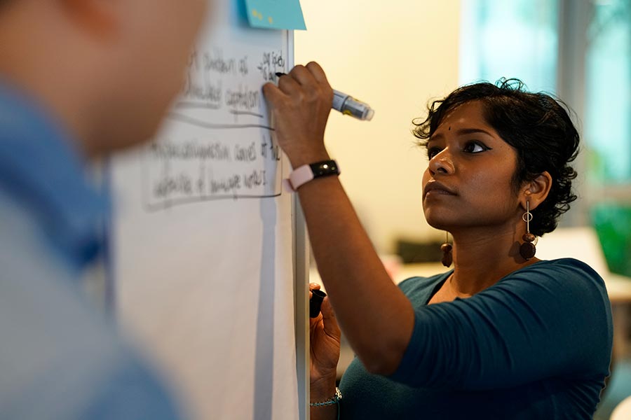 Discussions amongst youth leaders about tackling important national issues at the event. Credit: MCI / Dingwei Tan