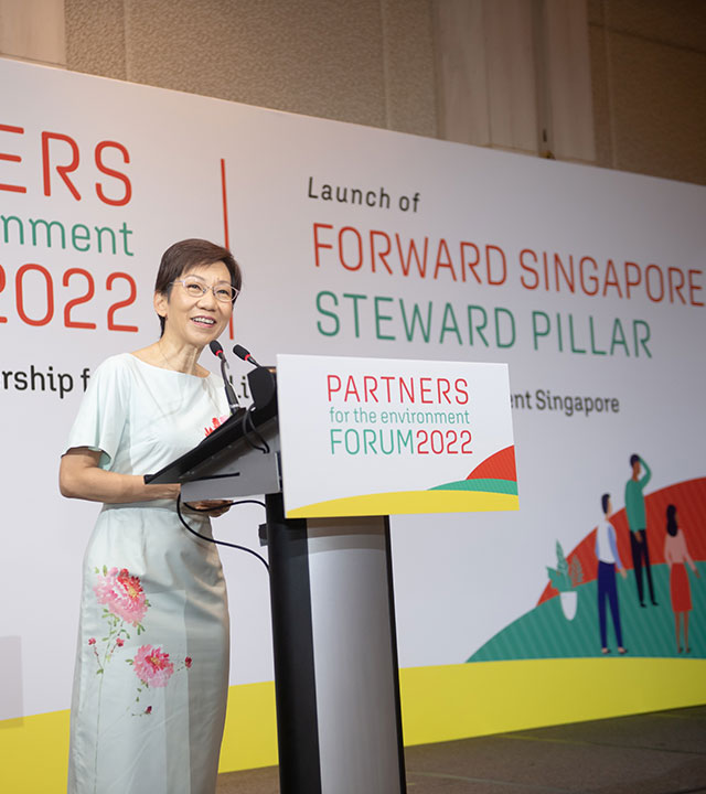On 19 September 2022, Minister for Sustainability and the Environment Ms Grace Fu launched public engagements on environmental sustainability under the Forward Singapore Steward Pillar. Credit: MCI / Syafiq