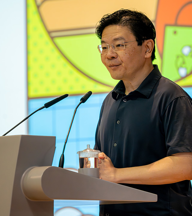 DPM Wong delivering his opening remarks at the launch of Go Green SG on 30 June 2023.