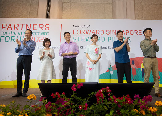 Minister Grace Fu, Speaker Tan Chuan-Jin and SMS Chee Hong Tat launched the public engagements for the Steward pillar. 