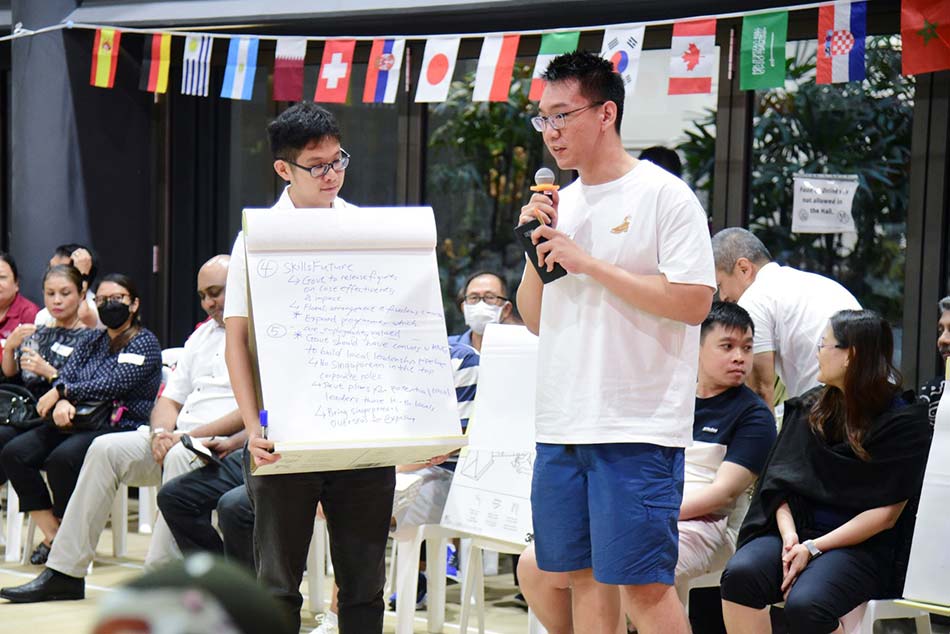 A participant sharing his views at a locale engagement session